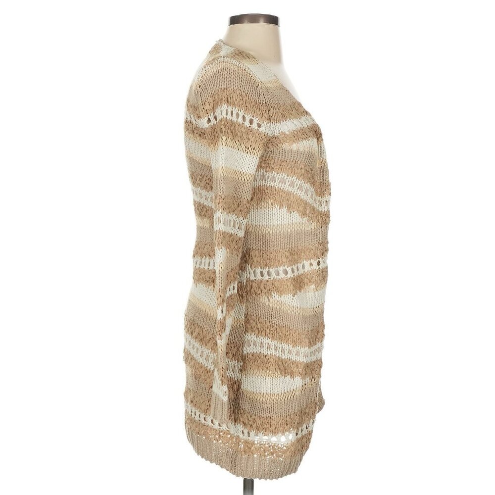 Vintage Y2K Victoria’s Secret Tan Coastal Grandmother Boho Crochet Knit Cardigan - Picture 8 of 16